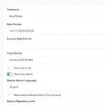 Admin Utility Settings